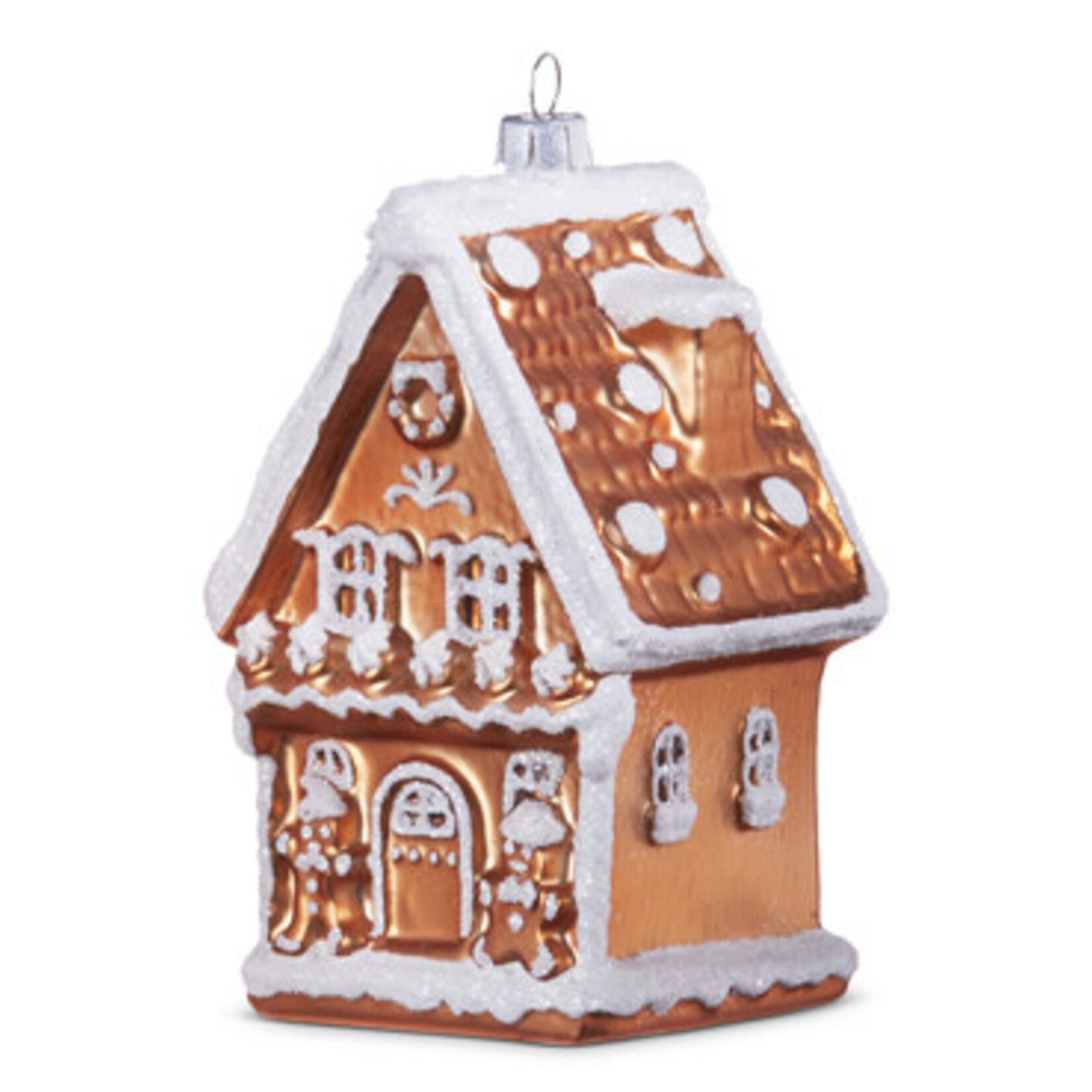 m. lynne designs glass gingerbread house ornament