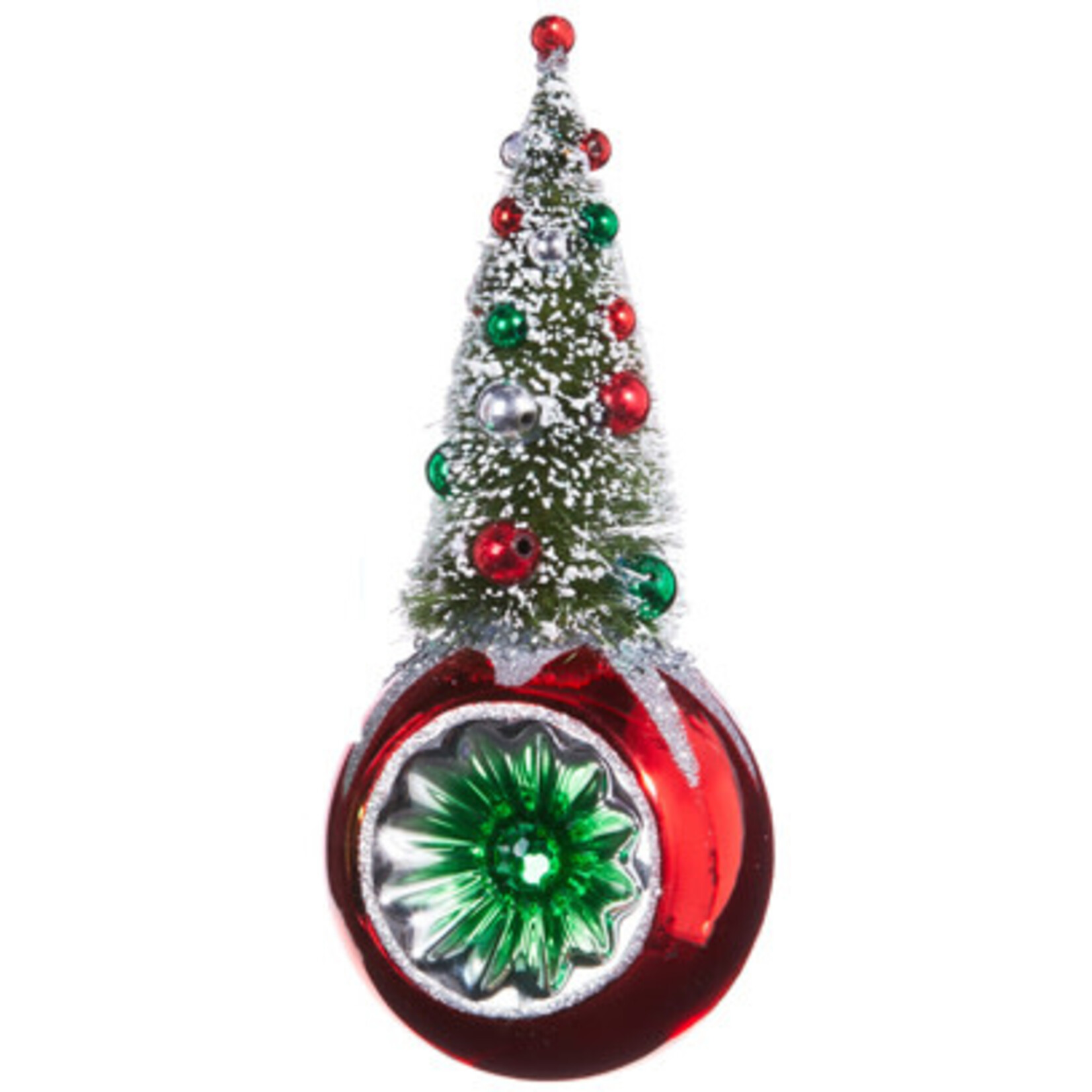 m. lynne designs bottlebrush tree with reflector ornament