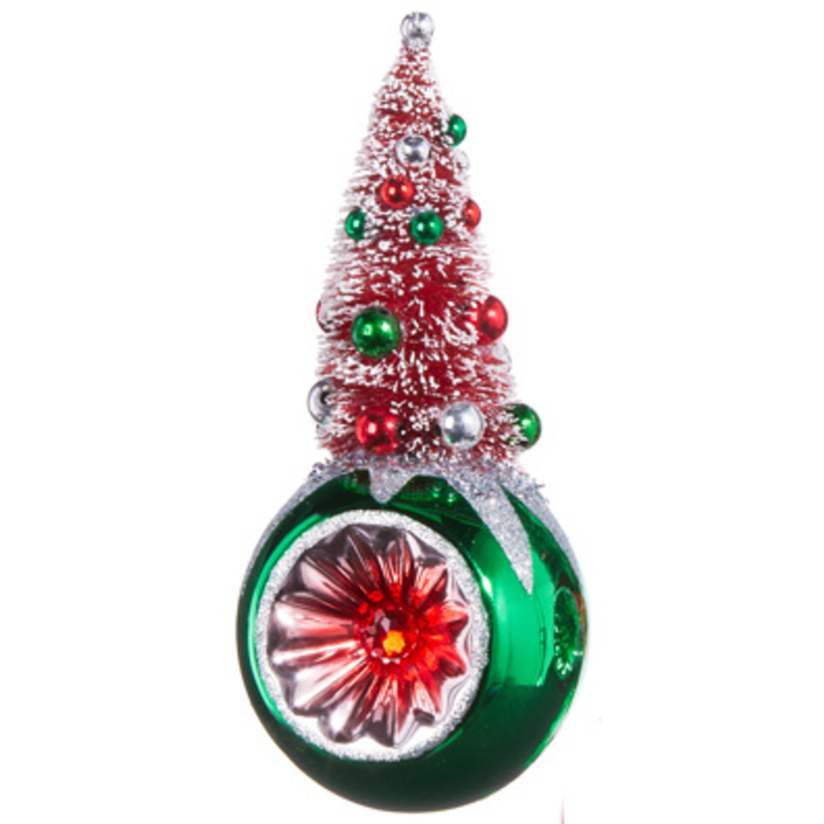 m. lynne designs bottlebrush tree with reflector ornament