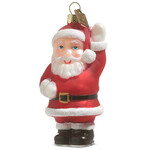m. lynne designs waving santa blow mold ornament
