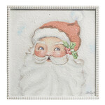 m. lynne designs santa face paper framed art