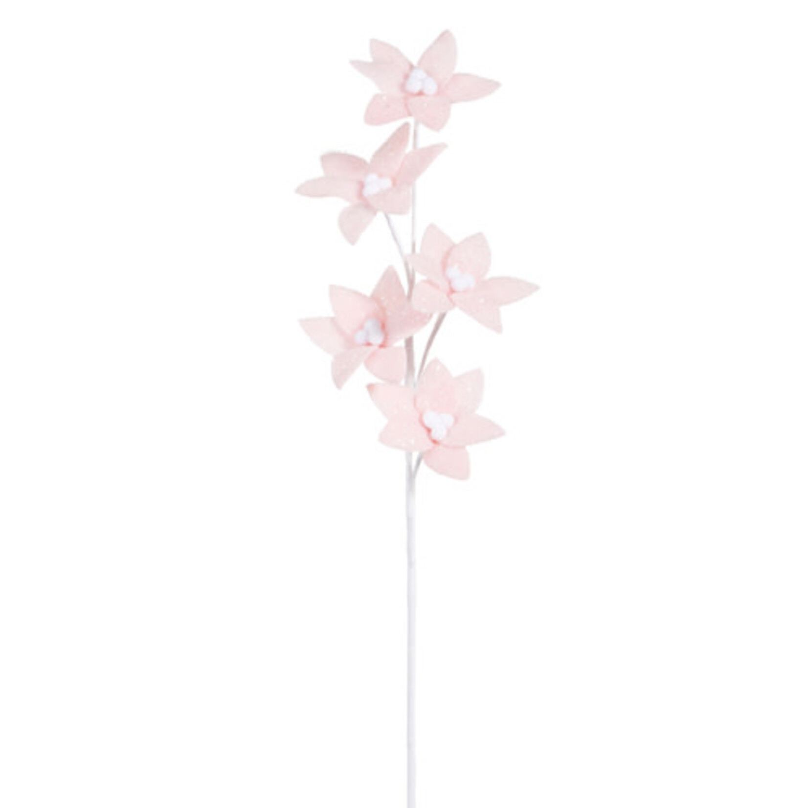 m. lynne designs pink felt poinsettia pick