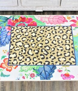 available at m. lynne designs Tobacco Leaf Leopard Bamboo Mat
