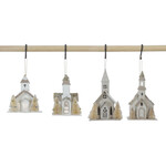 m. lynne designs paper church ornament