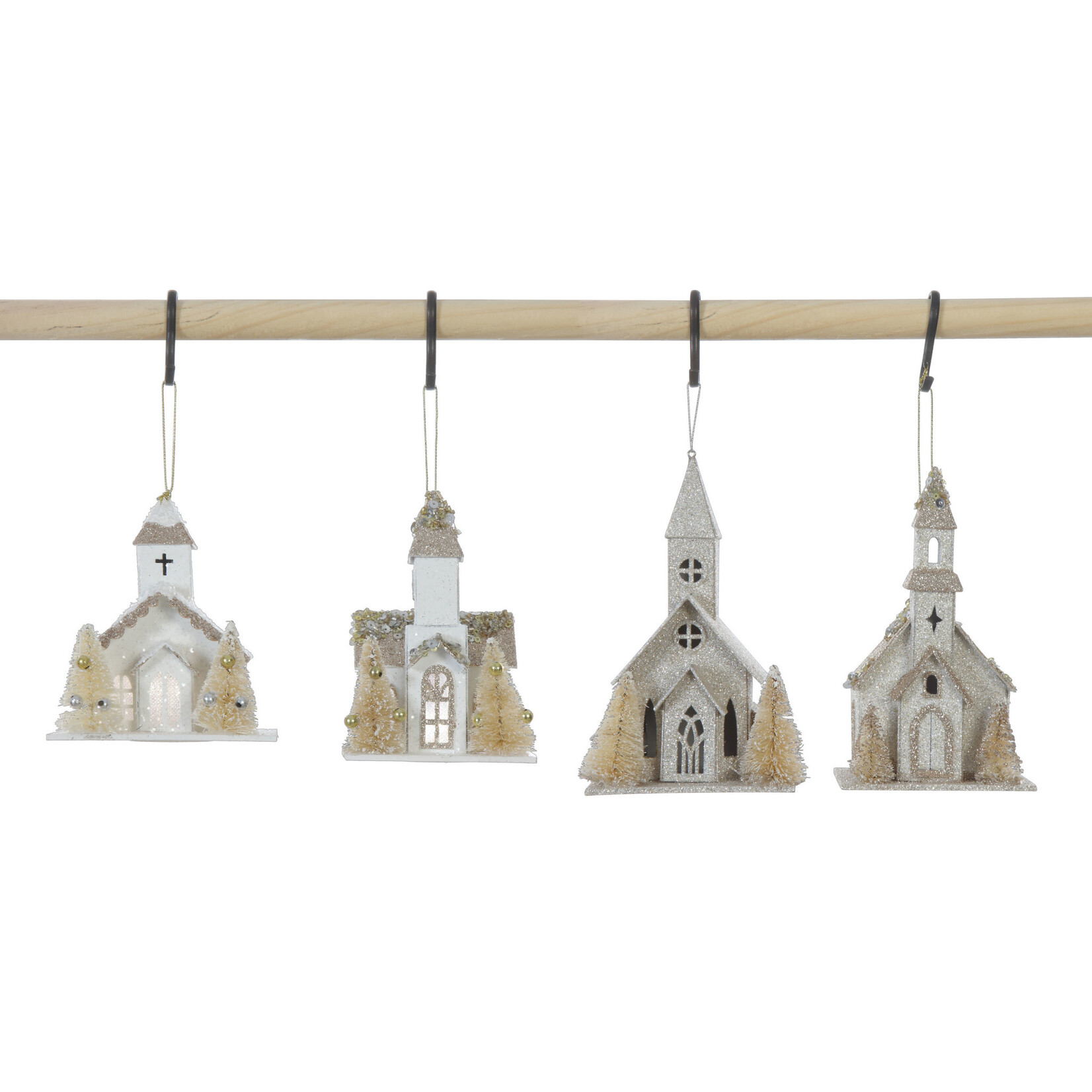 m. lynne designs paper church ornament