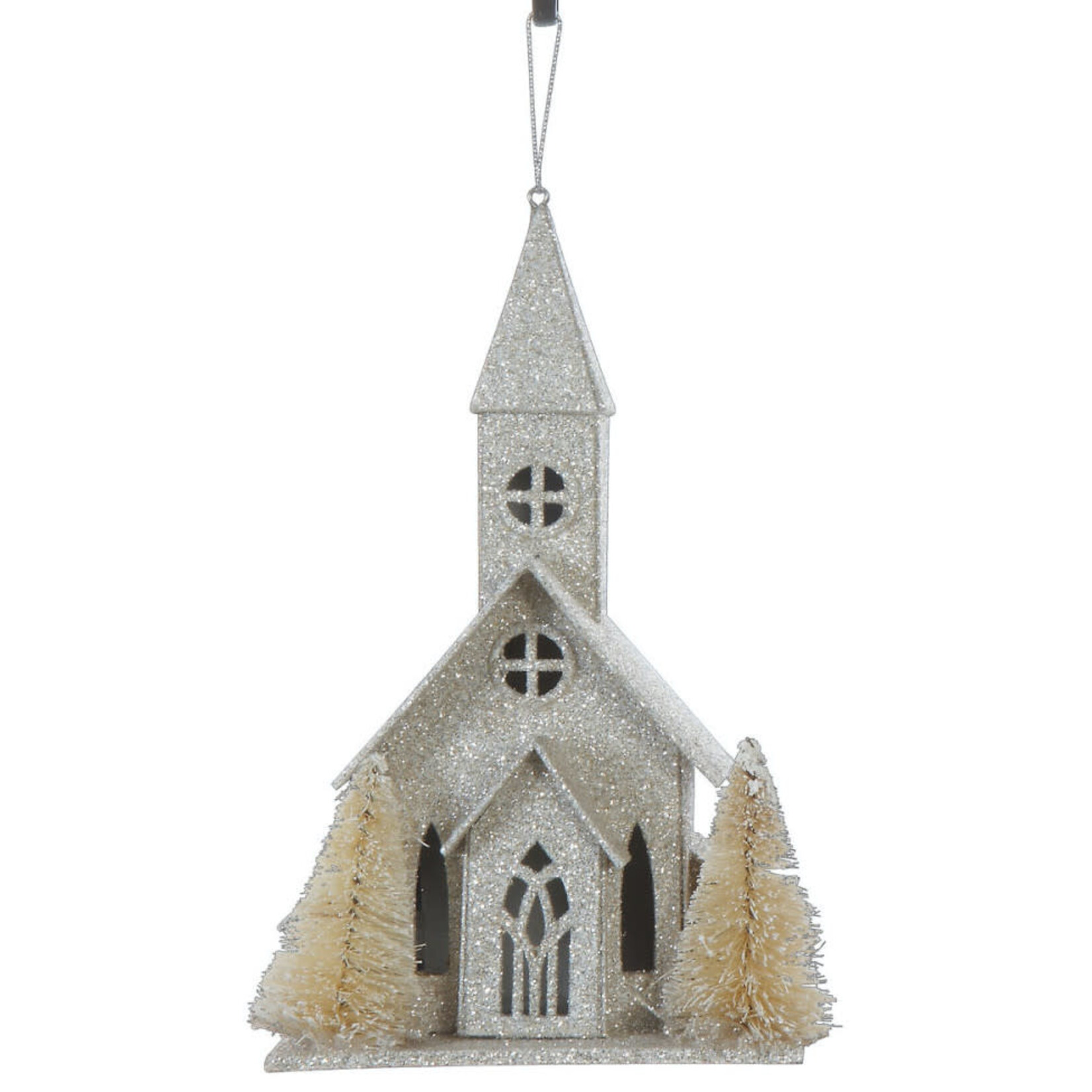 m. lynne designs paper church ornament