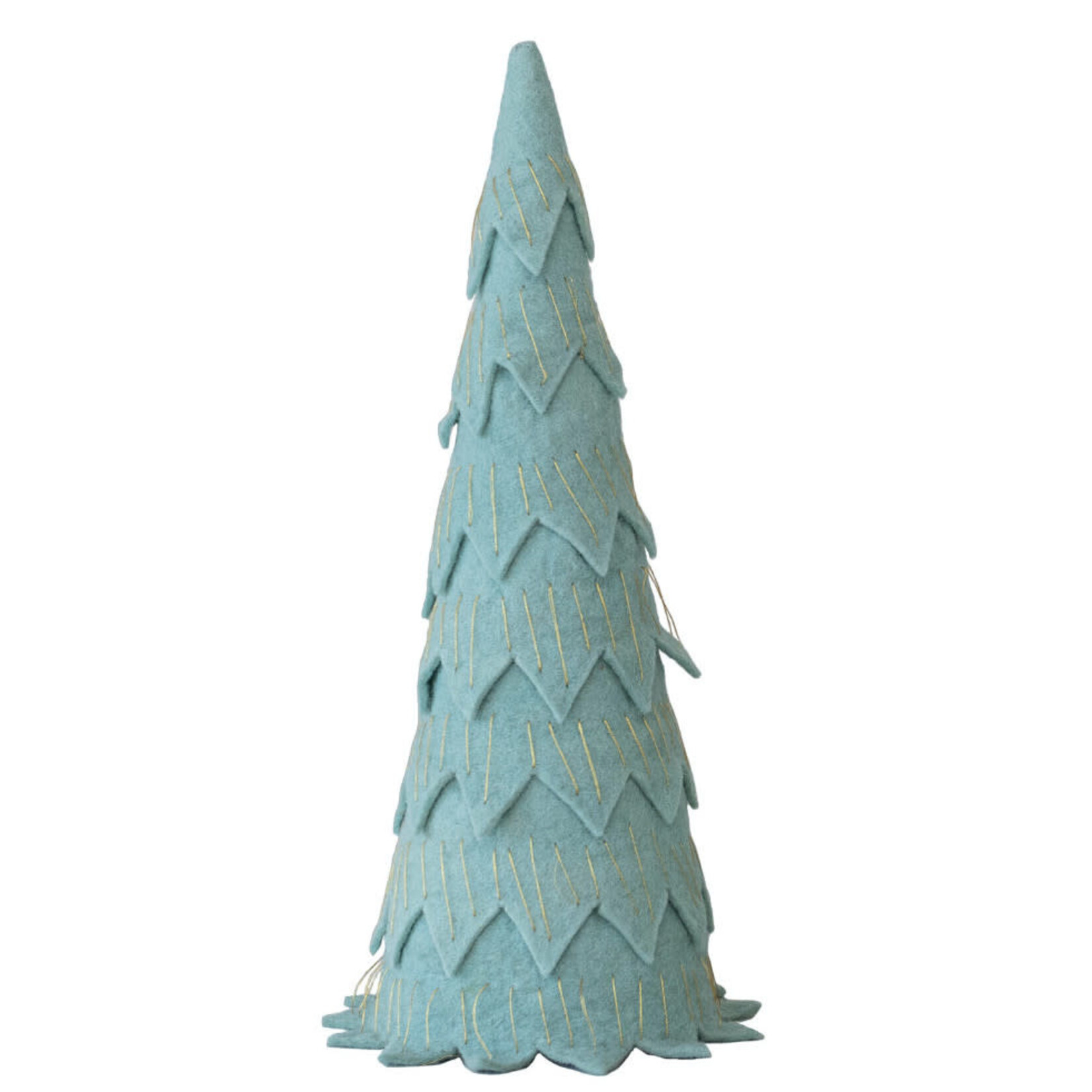 m. lynne designs mint felt tree with gold metallic stitching
