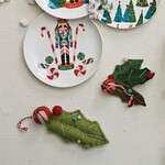 m. lynne designs felt holly ornament with peppermint