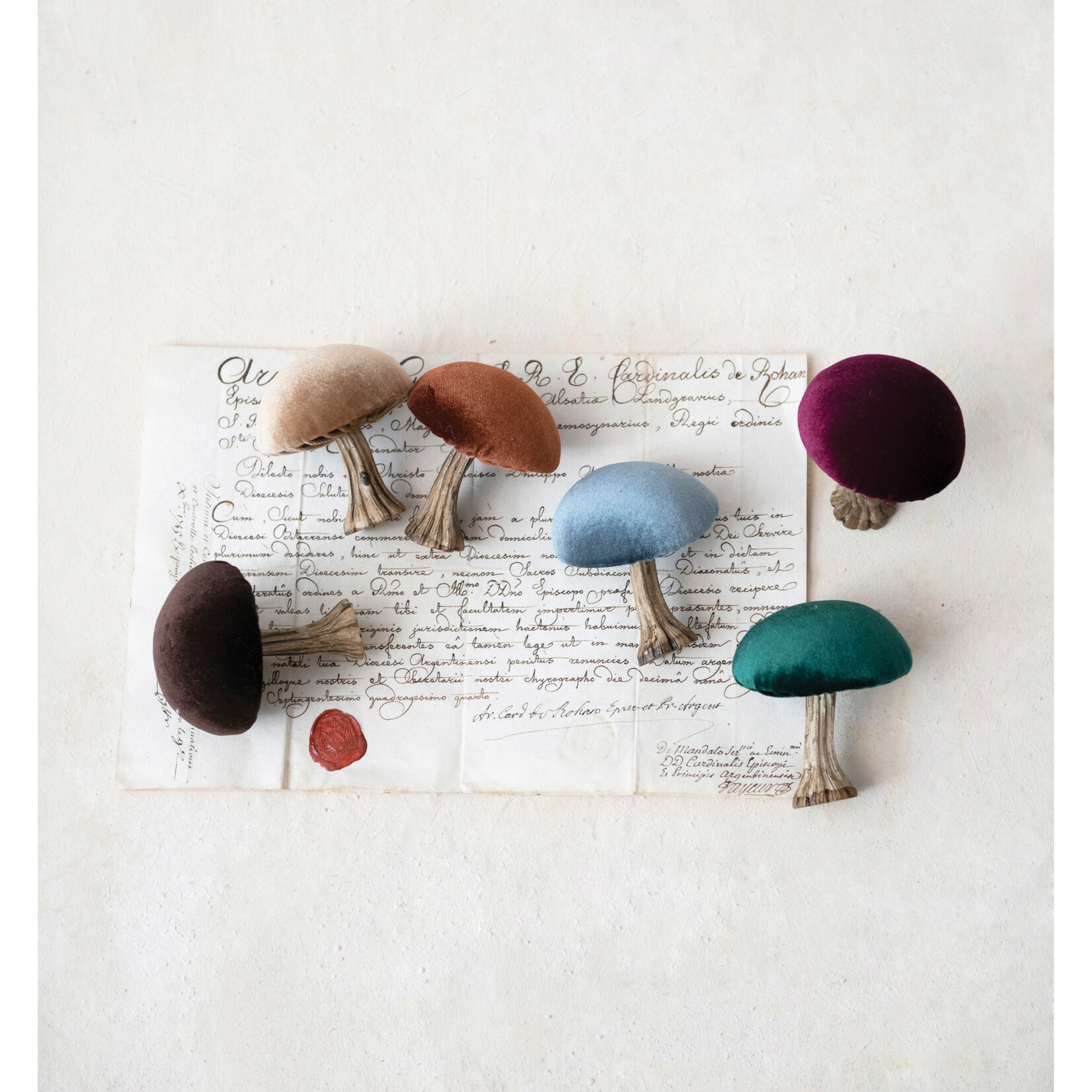 m. lynne designs velvet mushroom
