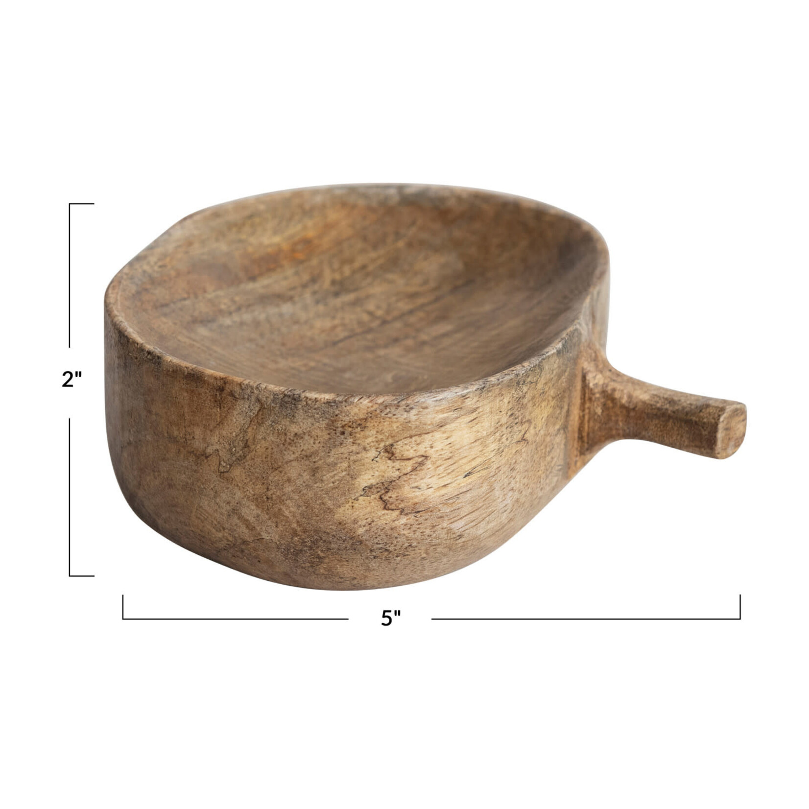 m. lynne designs pumpkin shaped mango wood bowl