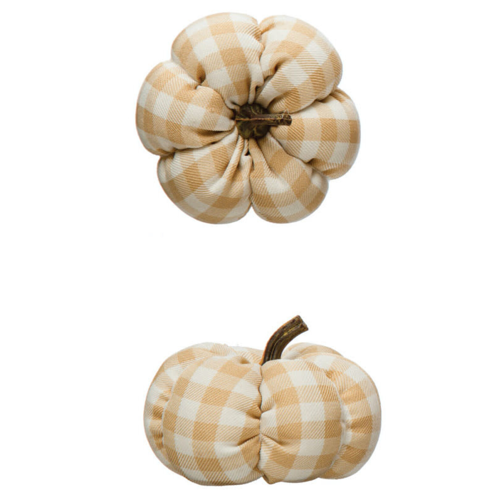 m. lynne designs check pumpkin with stem