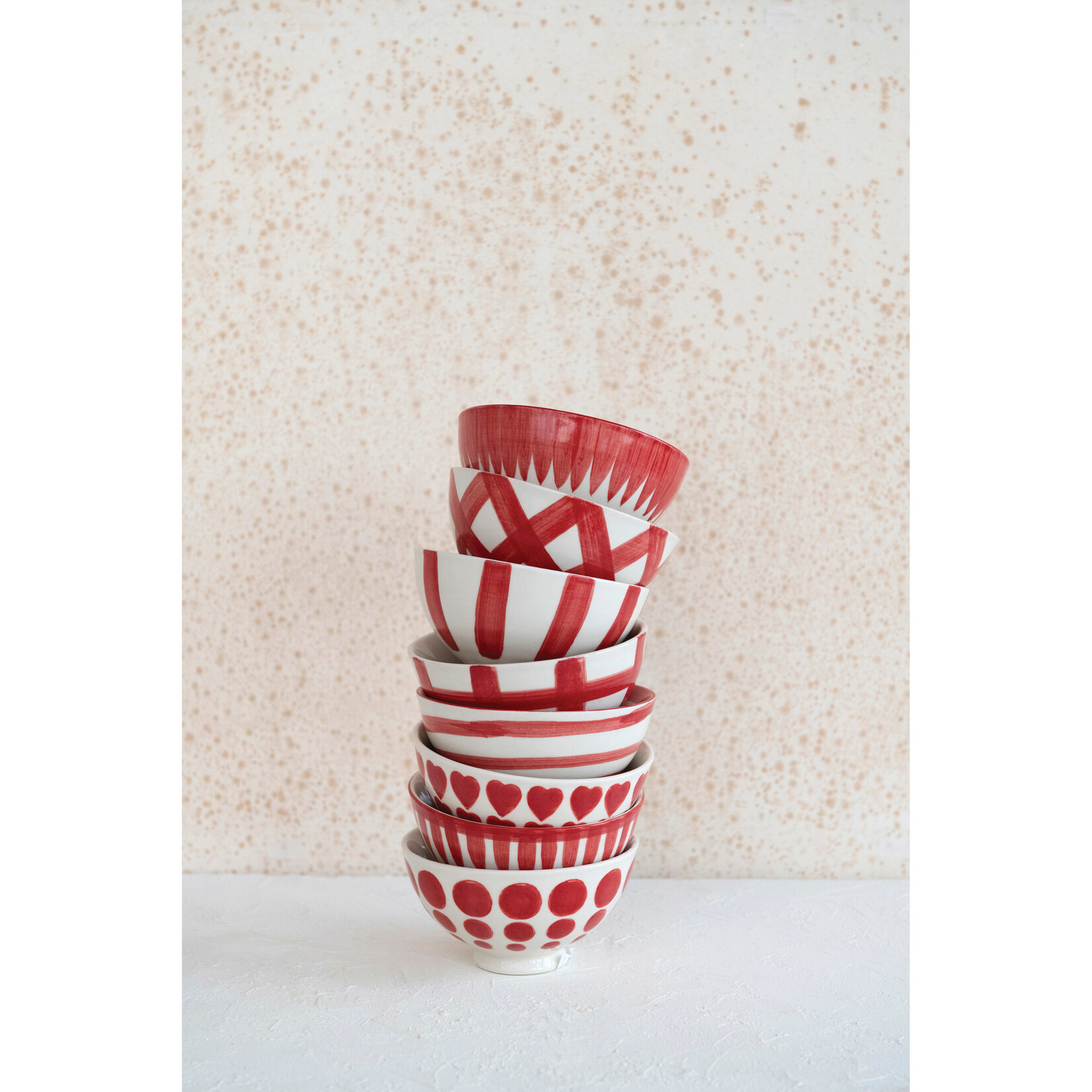 m. lynne designs red latte bowl