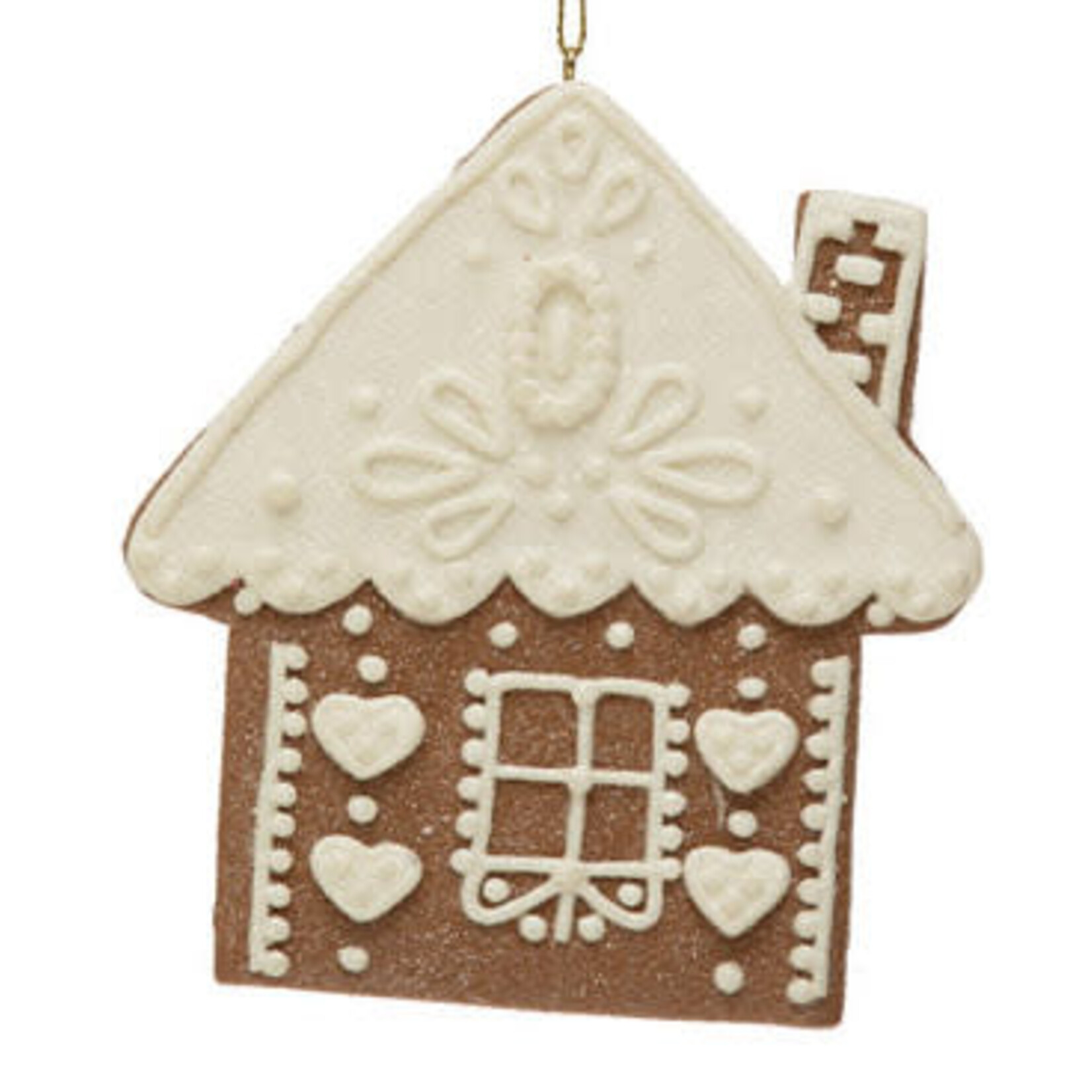 m. lynne designs gingerbreaad ornament with white icing
