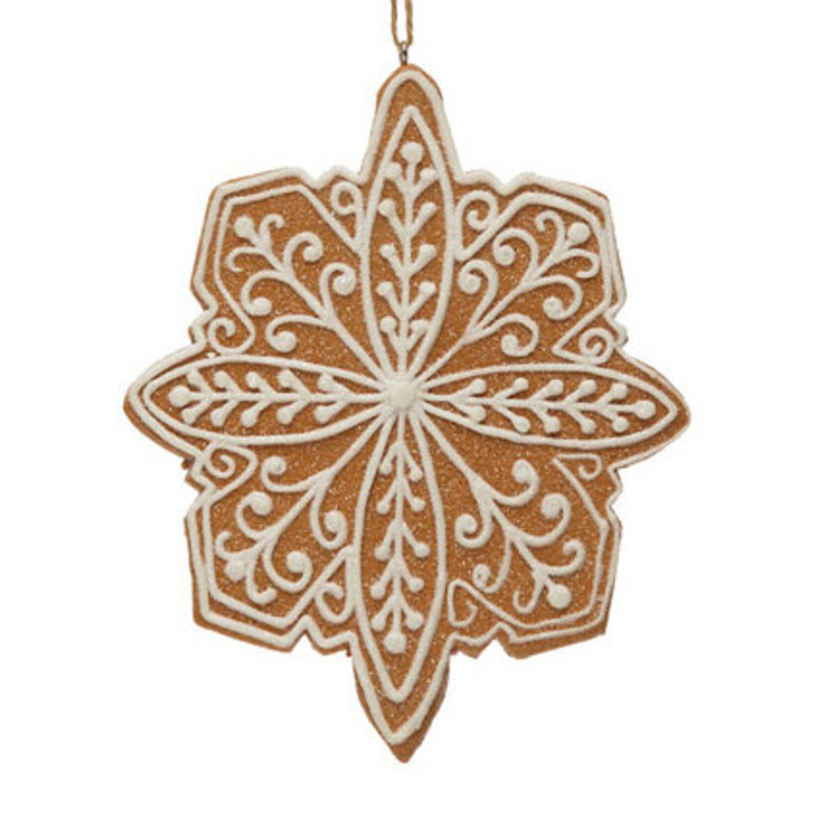 m. lynne designs gingerbreaad ornament with white icing