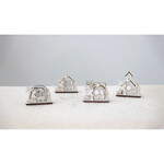 m. lynne designs wood laser nativity ornament