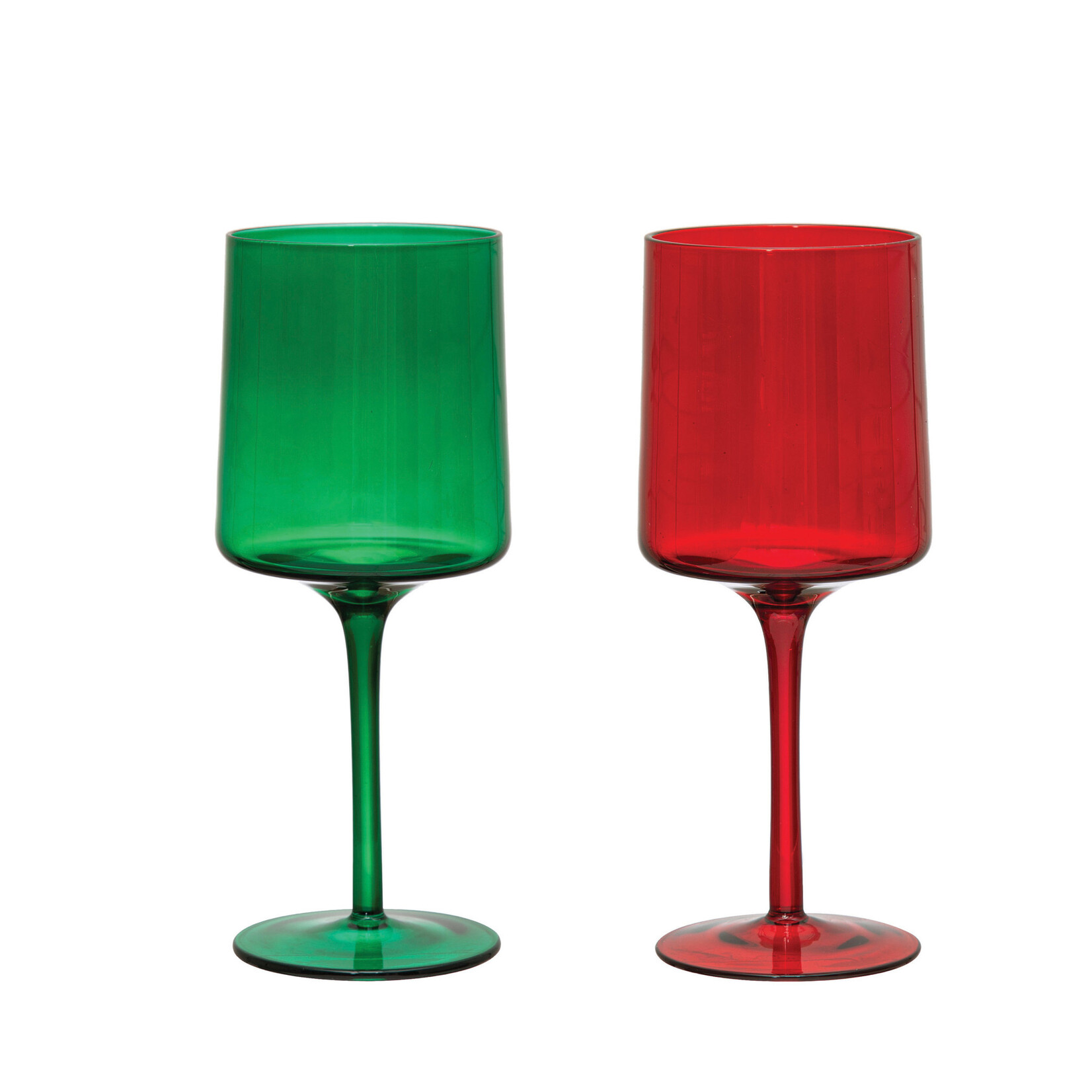 m. lynne designs colorful stemmed wine glass