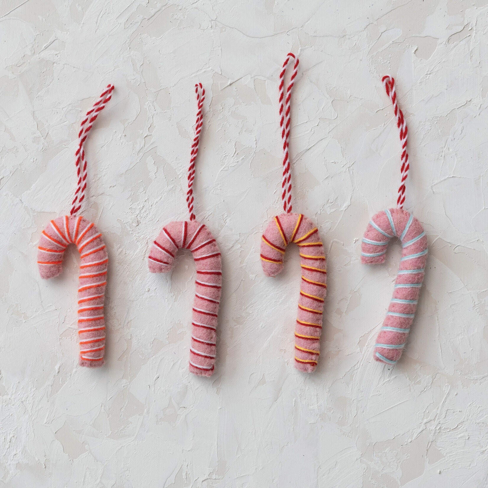 m. lynne designs felt candy cane ornament