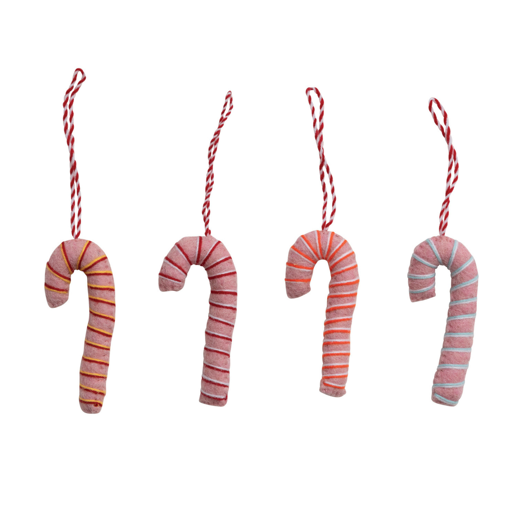 m. lynne designs felt candy cane ornament