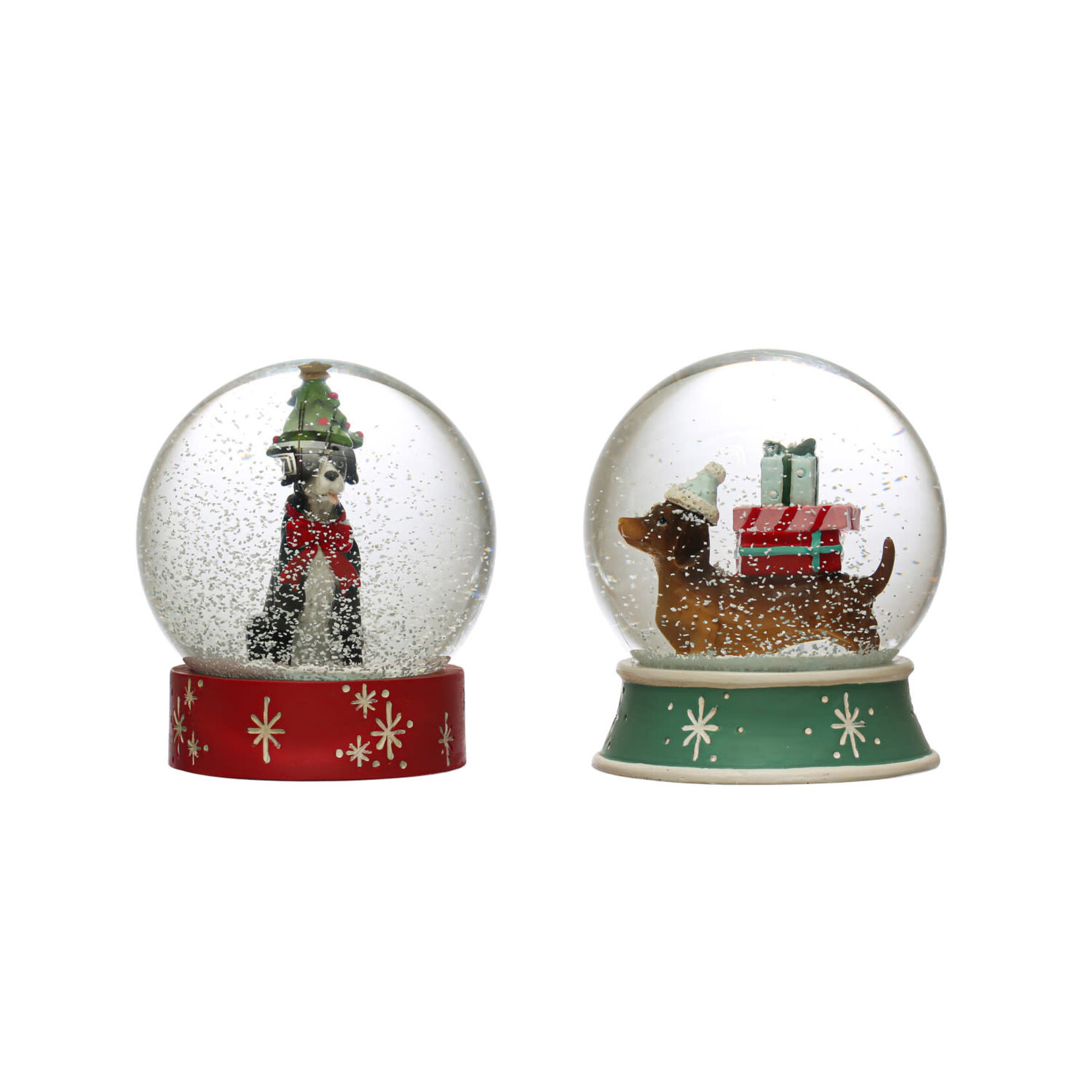 m. lynne designs dog snow globe
