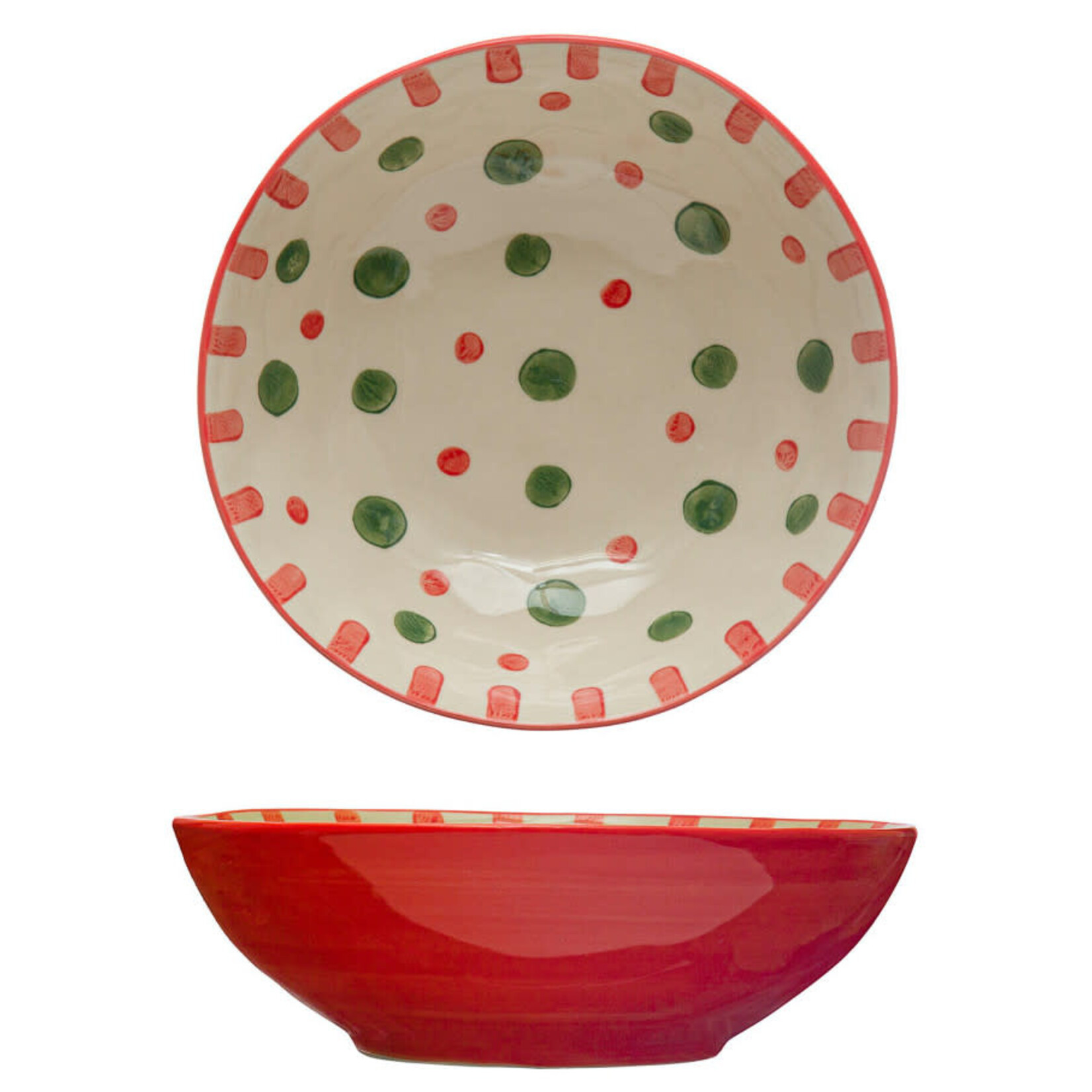 m. lynne designs ceramic christmas colors bowl