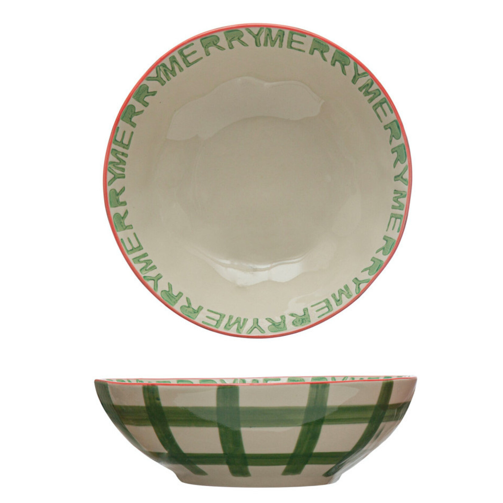 m. lynne designs ceramic christmas colors bowl