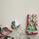 m. lynne designs colorful tree shape plate