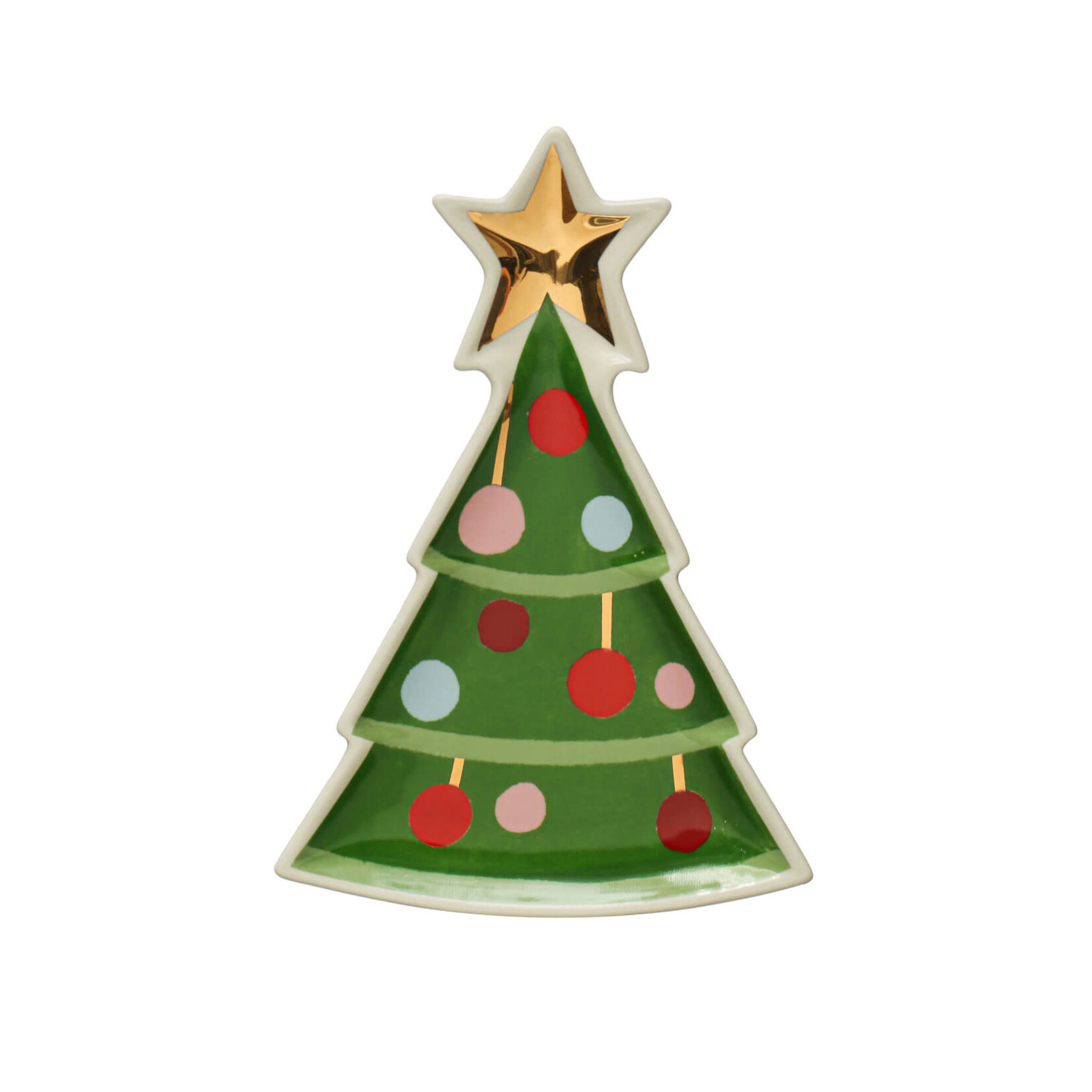 m. lynne designs colorful tree shape plate