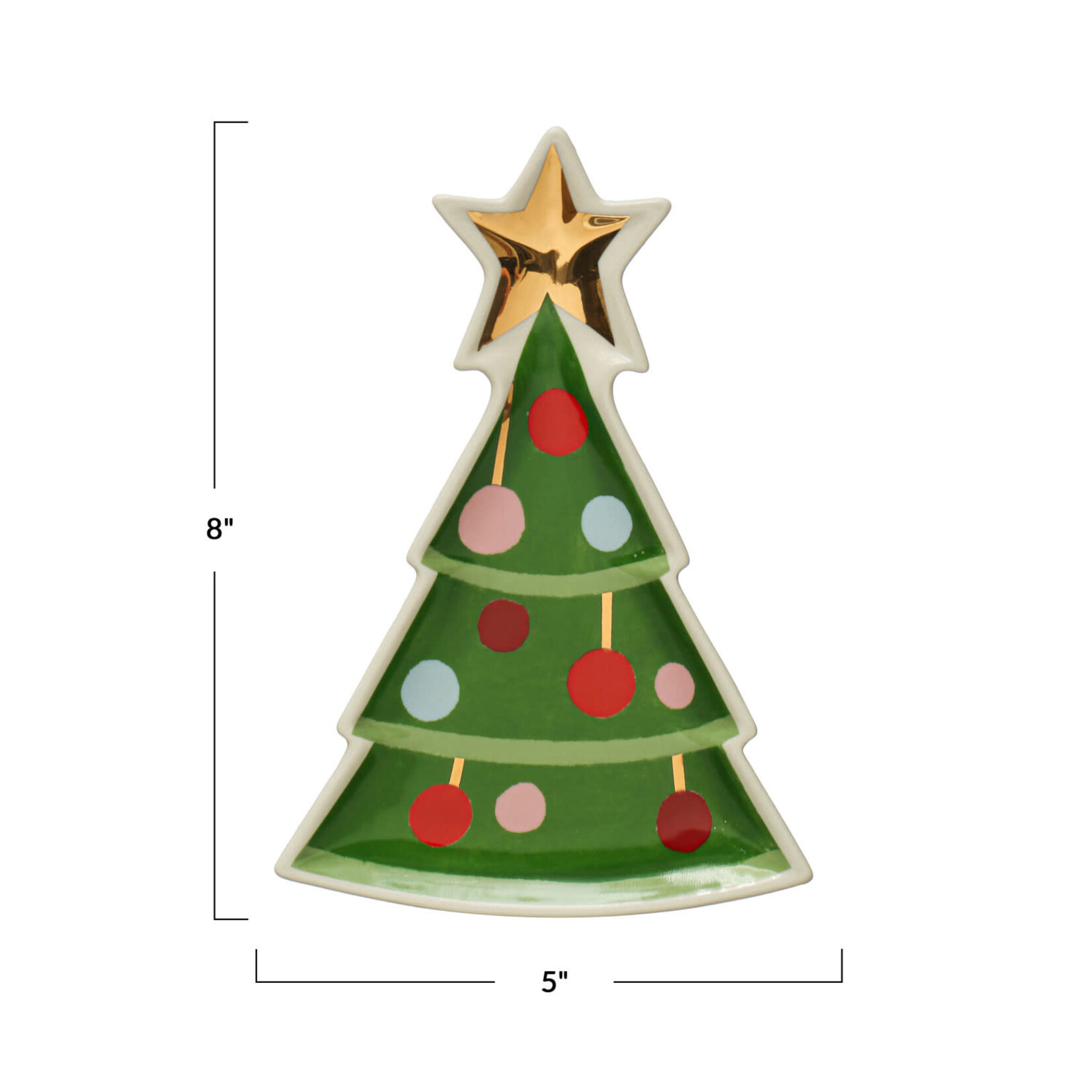 m. lynne designs colorful tree shape plate