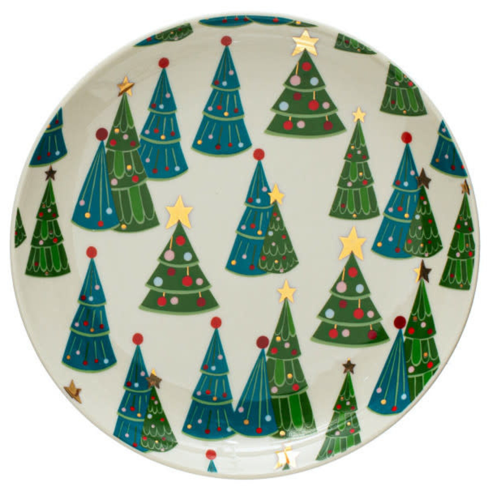 m. lynne designs colorful round christmas plate