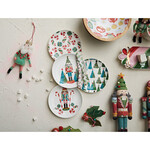 m. lynne designs colorful round christmas plate
