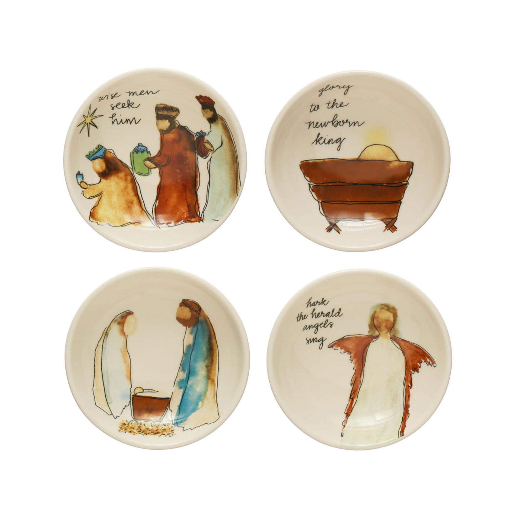 m. lynne designs nativity trinket dishes