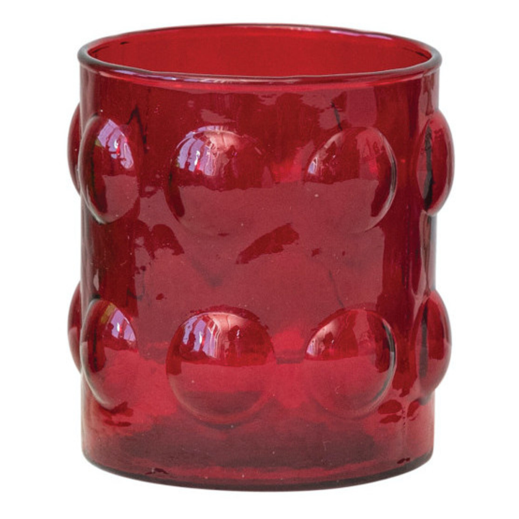 m. lynne designs hobnail colorful drinking glass