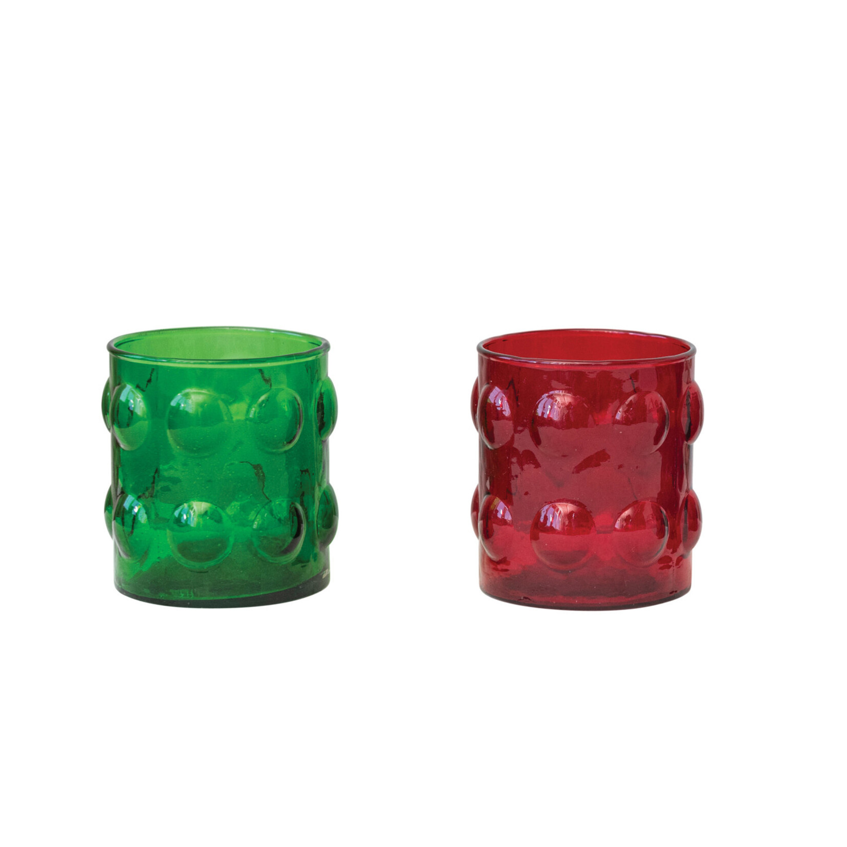 m. lynne designs hobnail colorful drinking glass