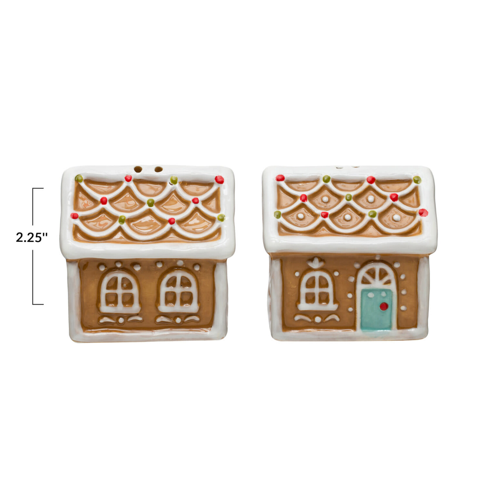 m. lynne designs gingerbread house salt & pepper set