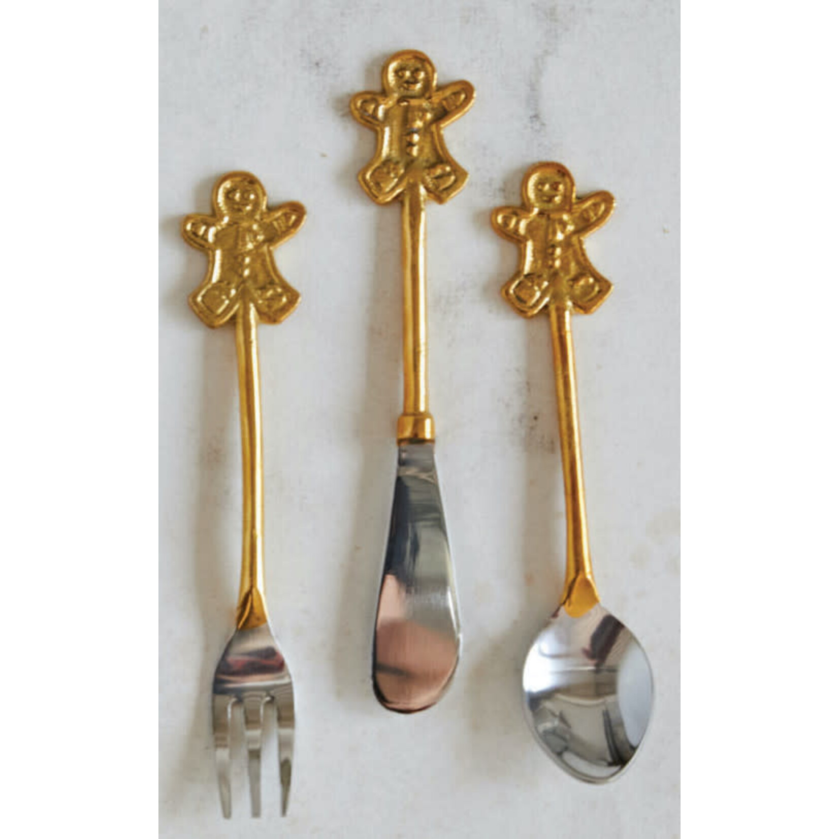 m. lynne designs gingerbread man appetizer cutlery