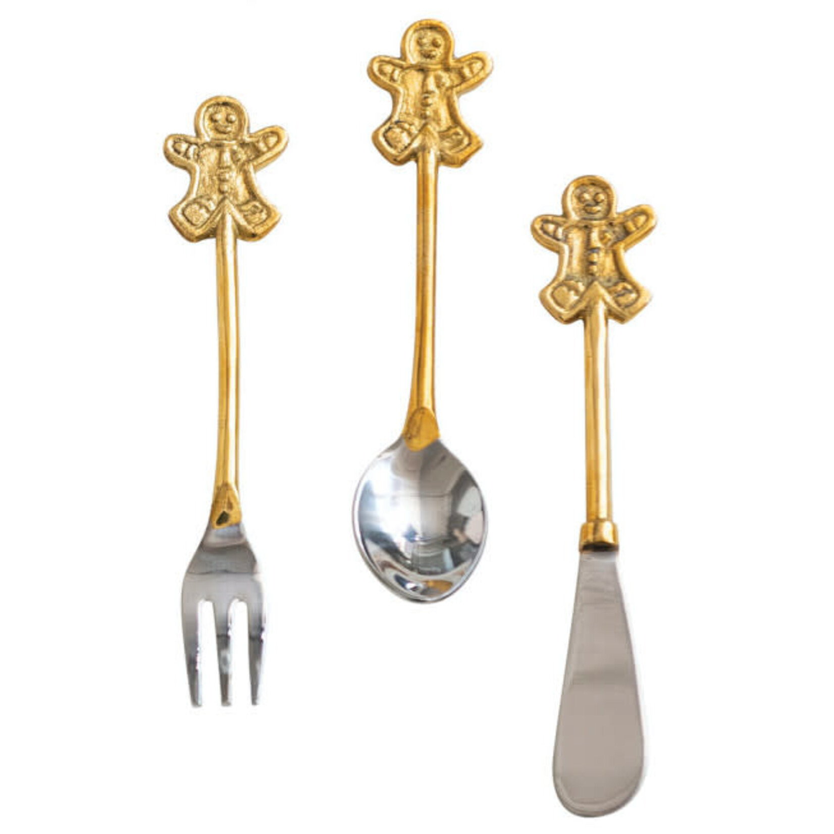m. lynne designs gingerbread man appetizer cutlery