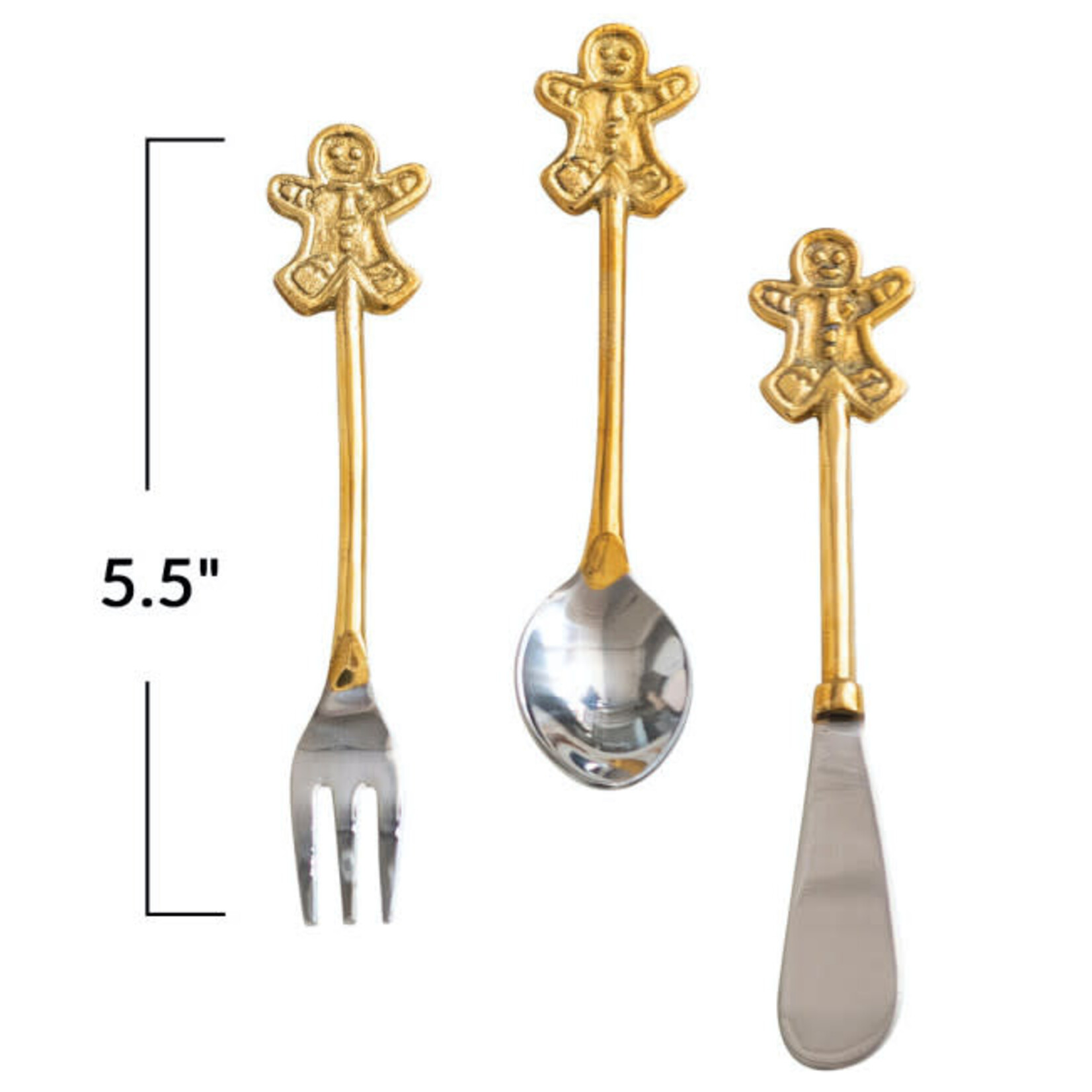 m. lynne designs gingerbread man appetizer cutlery