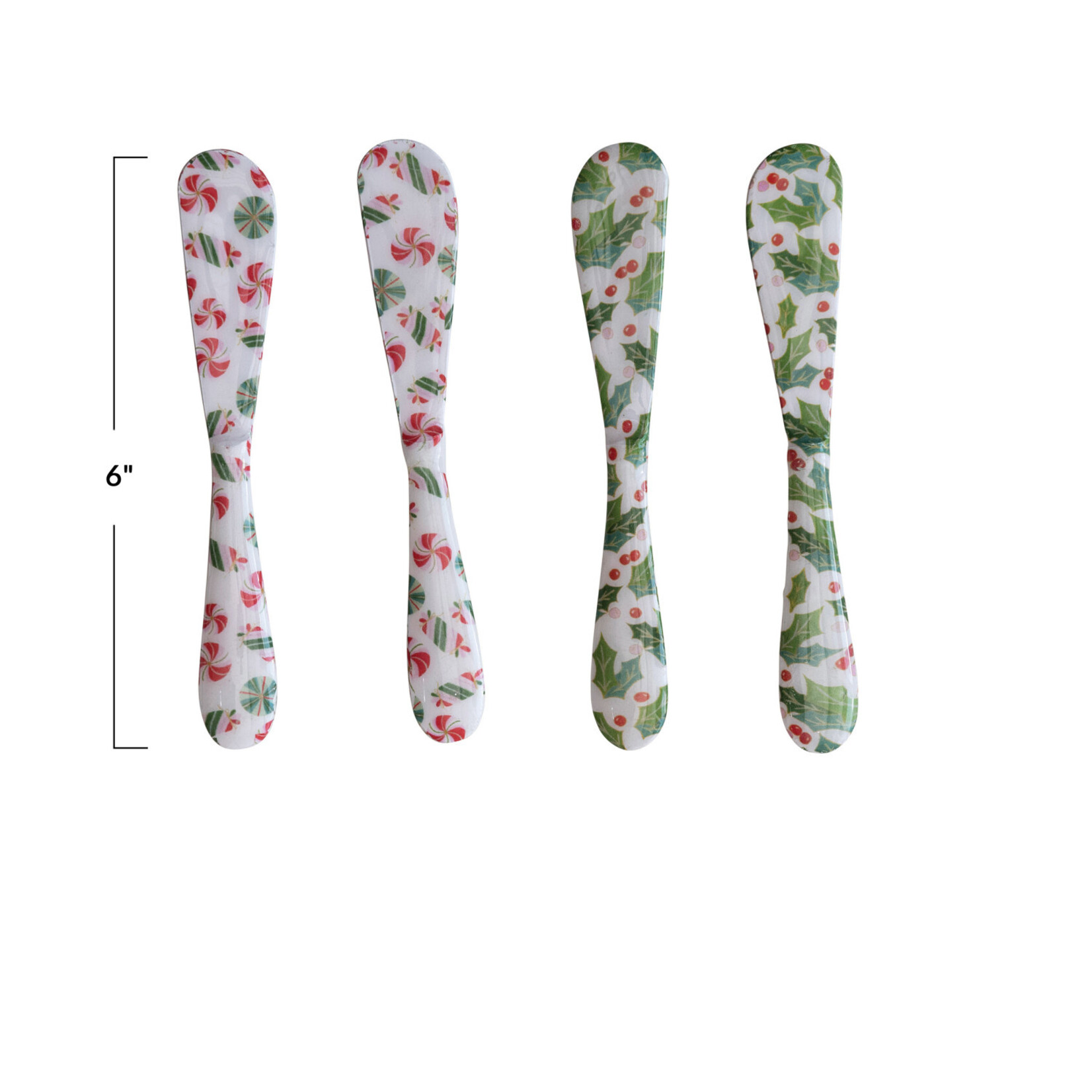 m. lynne designs christmas enameled canape spreader