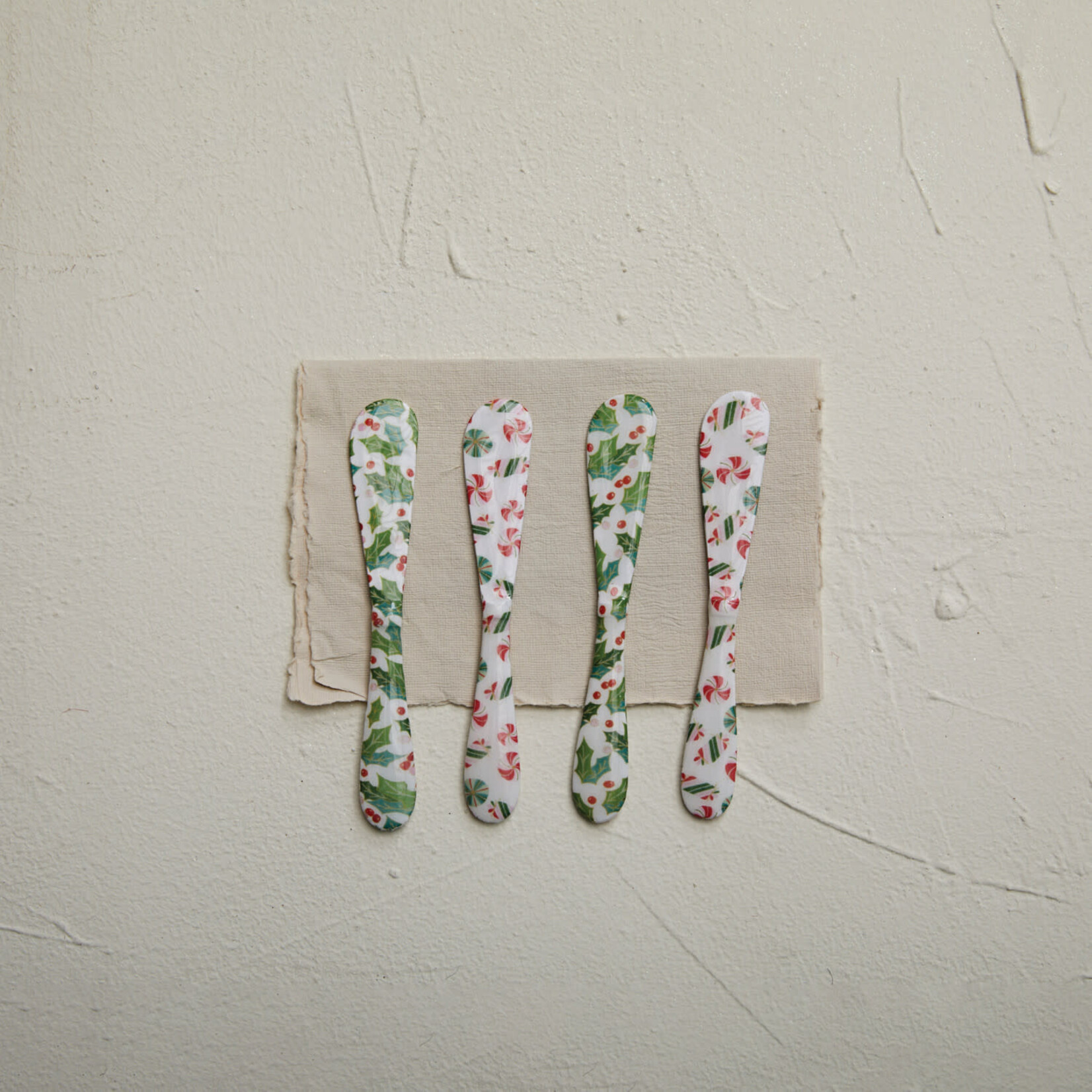 m. lynne designs christmas enameled canape spreader