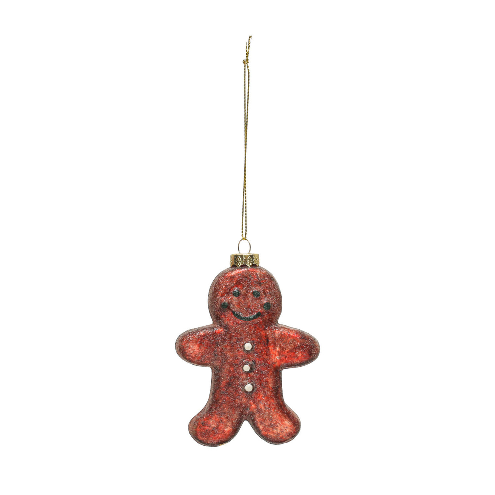 m. lynne designs glass gingerbread man ornament