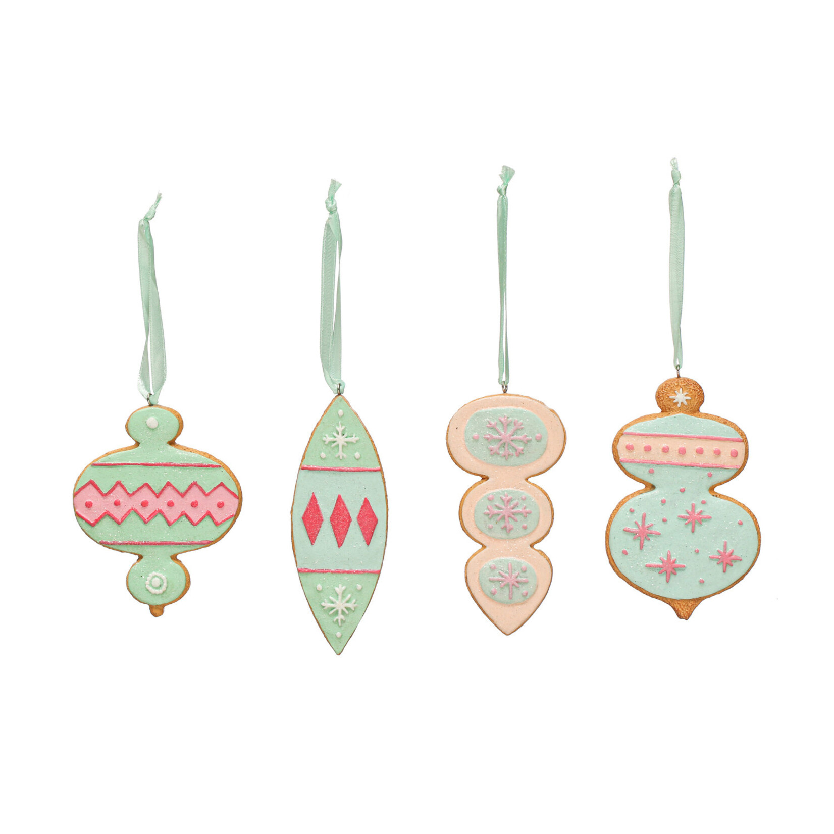 m. lynne designs colorful shape gingerbread ornament