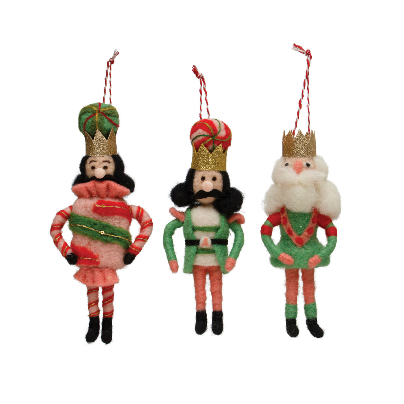 m. lynne designs felt nutcracker ornament