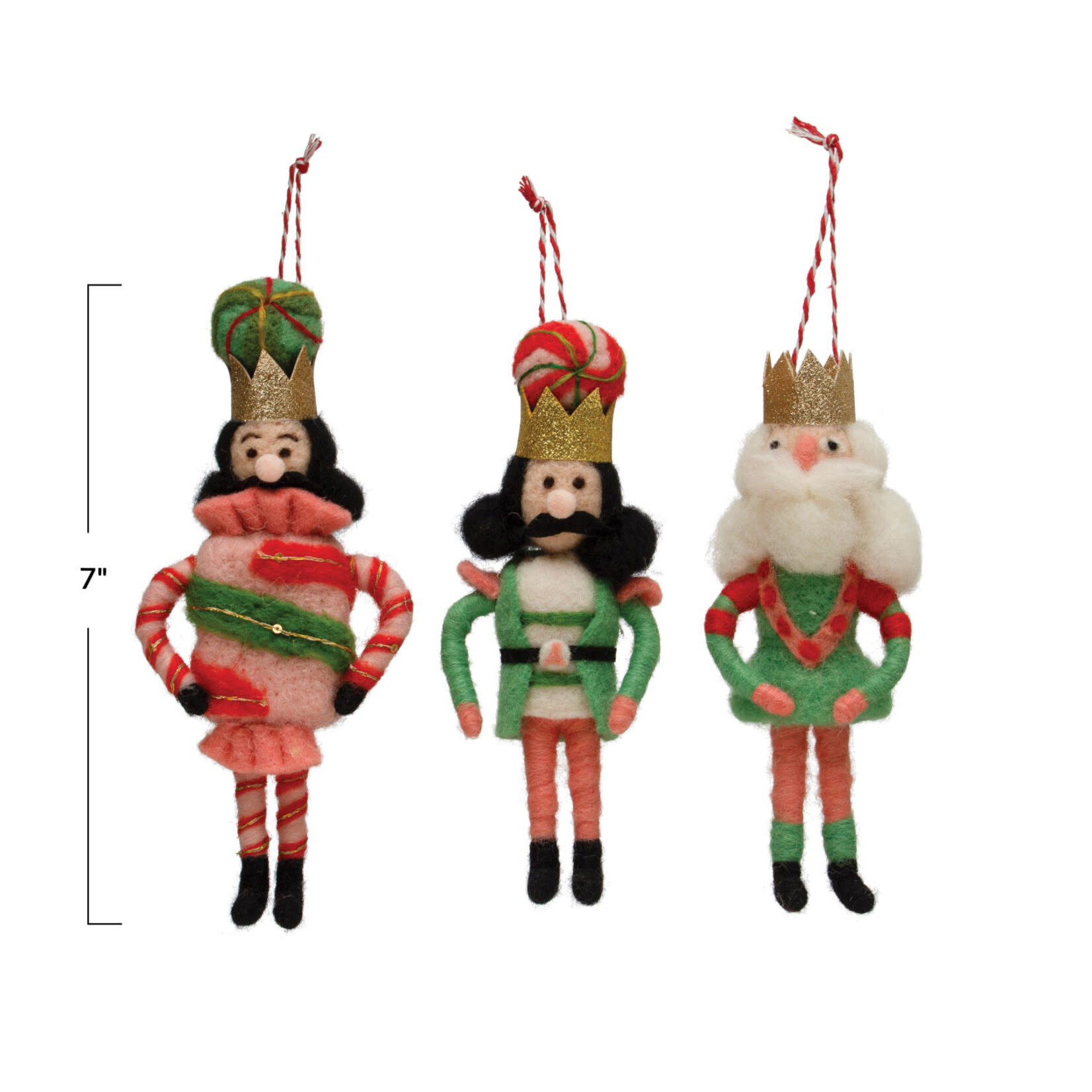m. lynne designs felt nutcracker ornament