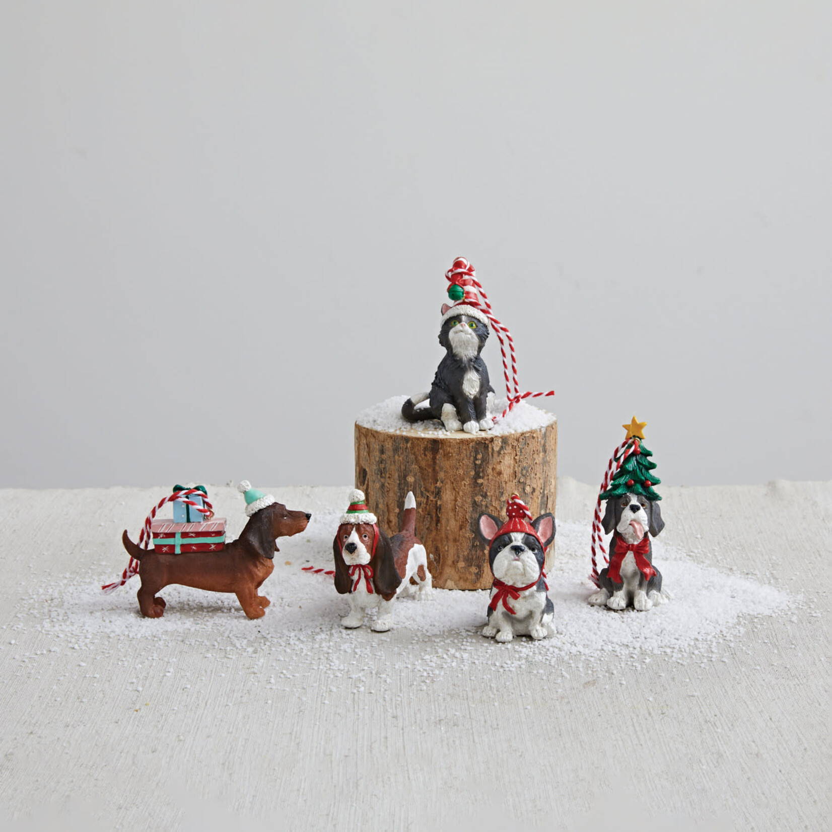 m. lynne designs christmas dog ornament