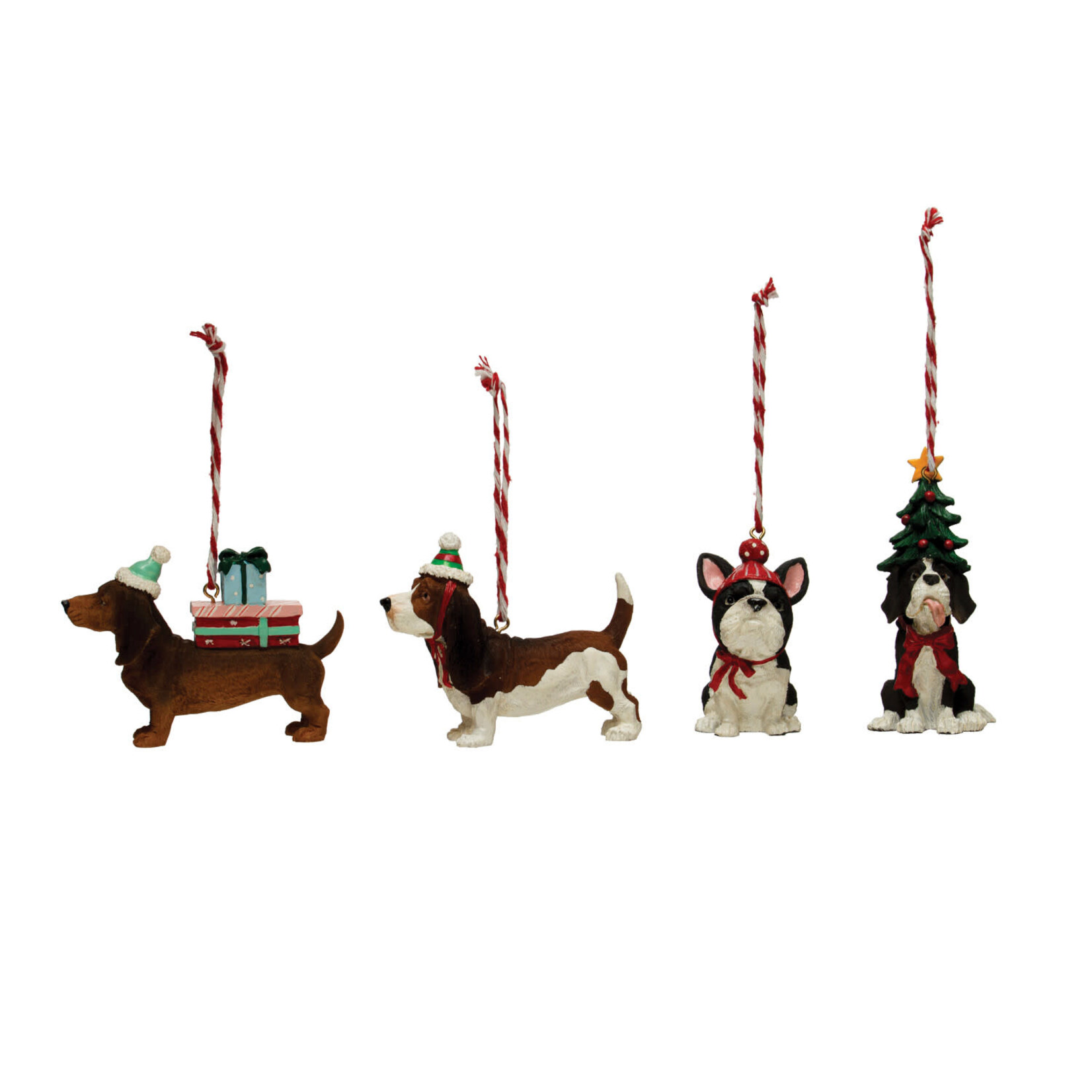 m. lynne designs christmas dog ornament