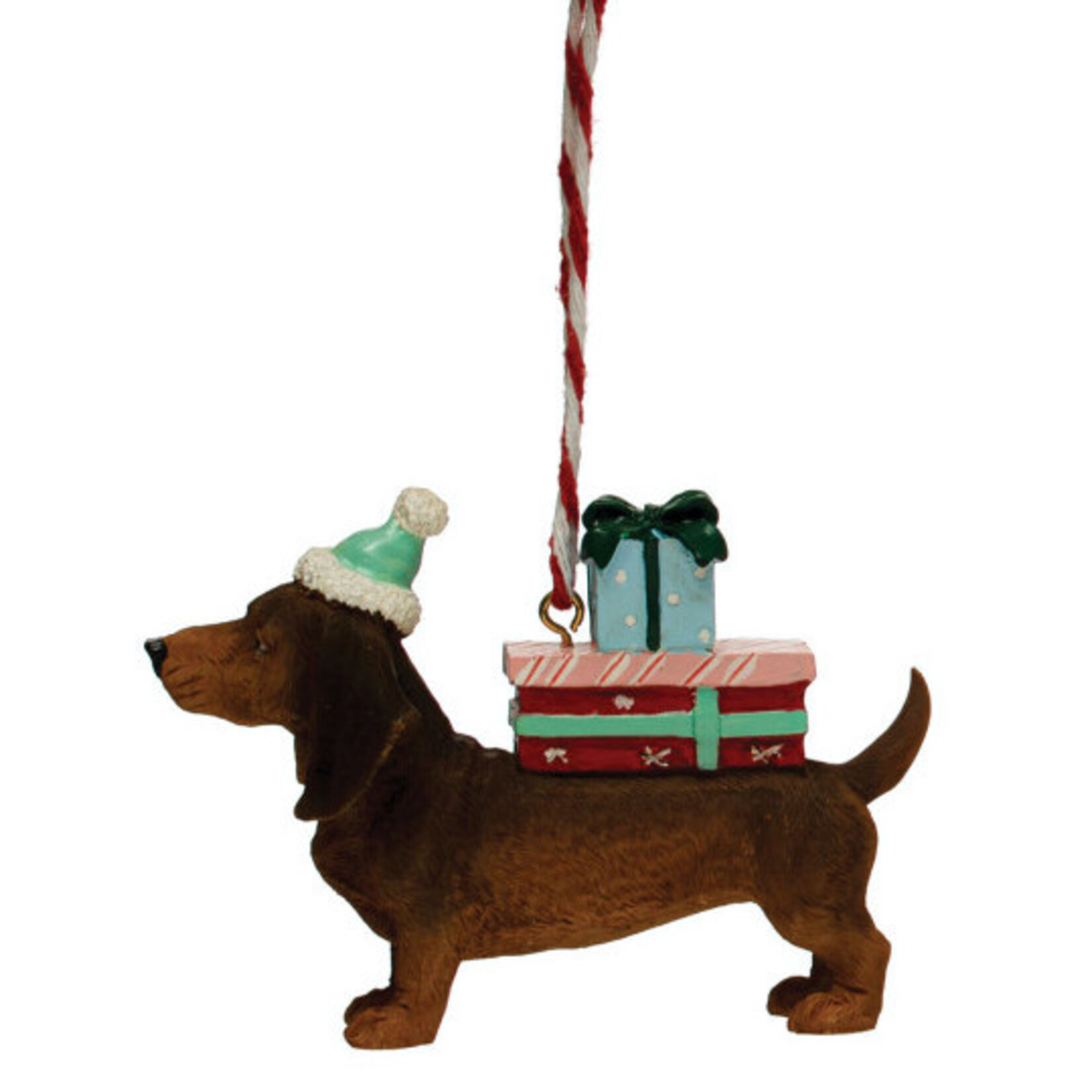 m. lynne designs christmas dog ornament