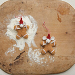 m. lynne designs felt gingerbread mouse in hat ornament