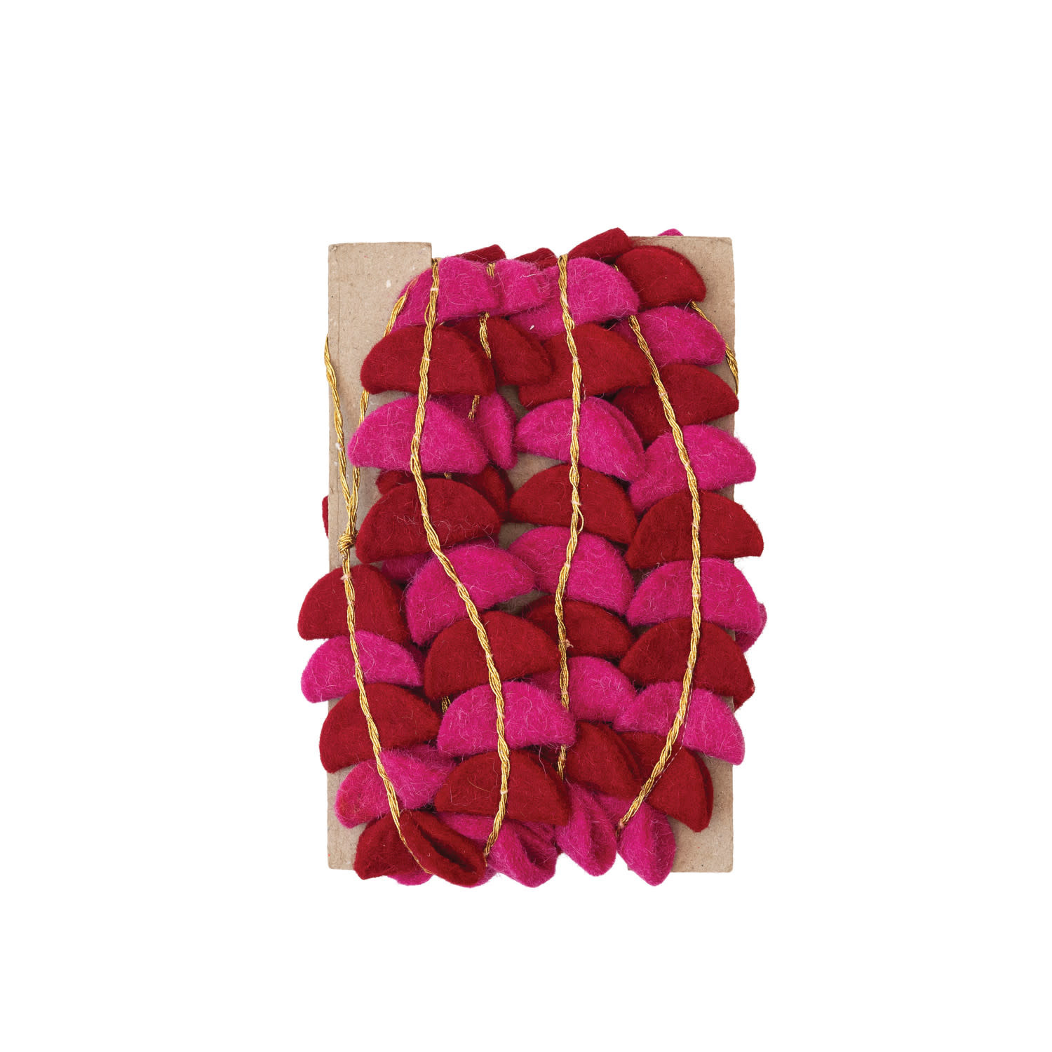 available at m. lynne designs pink & burgundy garland with gold