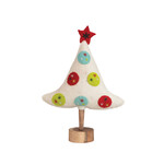 m. lynne designs white felt tree with appliqués and red star