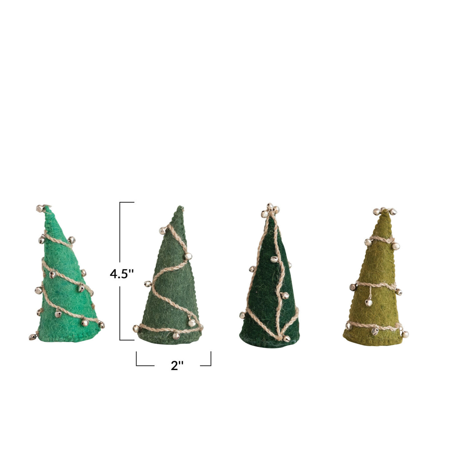 m. lynne designs felt tree with jute & bells